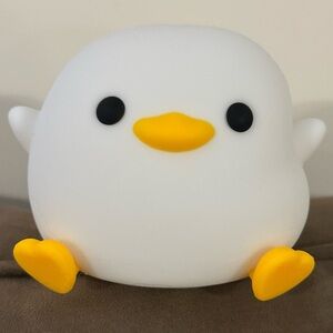 Duck night light, rechargeable bedside lamp, touch sensor bird, kids fun decor